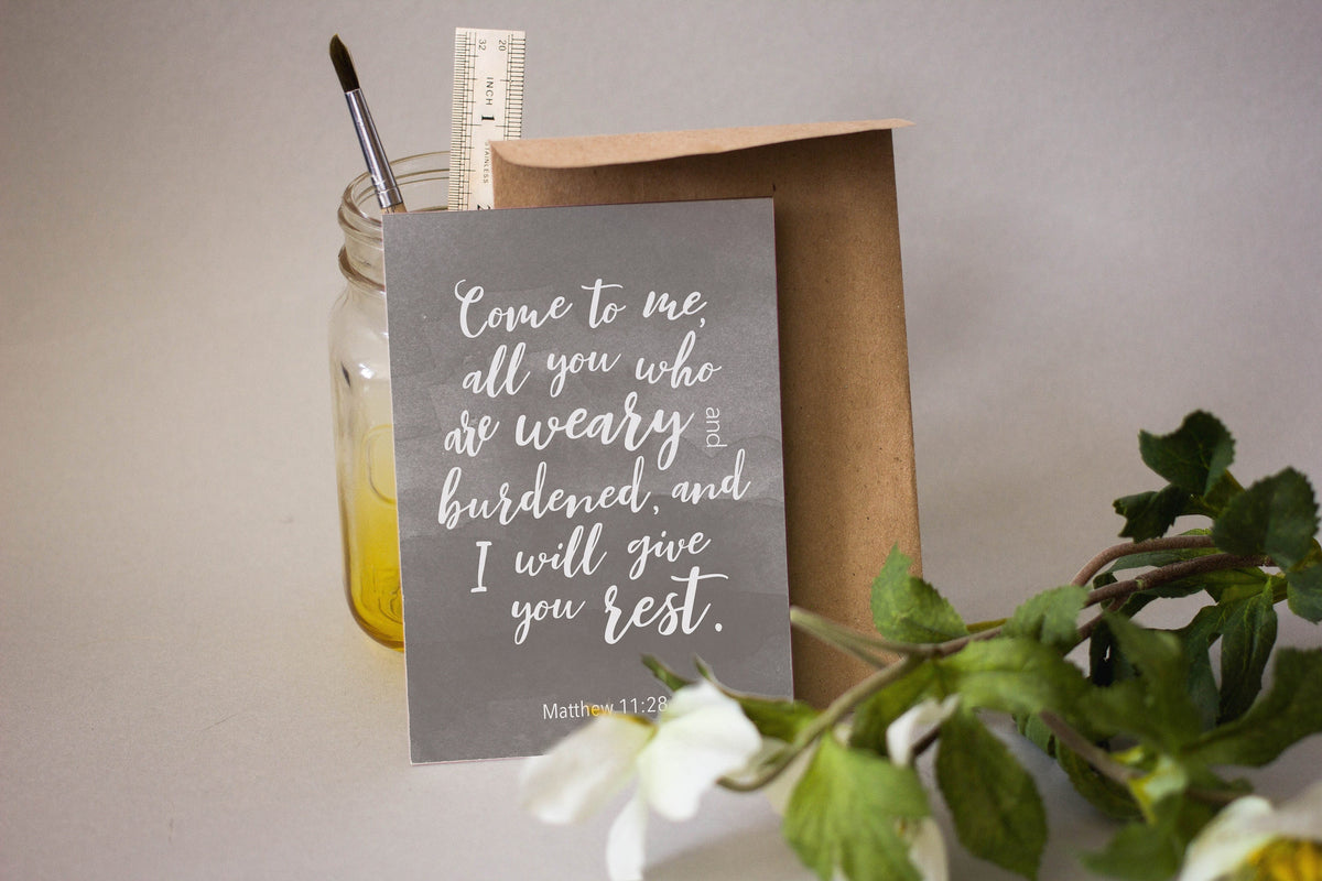 Set of 6 Scripture Cards – Watercolor Bible Verse Cards, Christian Faith Encouragement